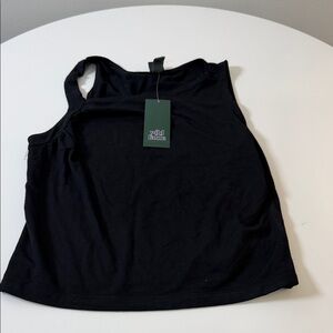 wild fable Black Ribbed Tank with Racerback Detail